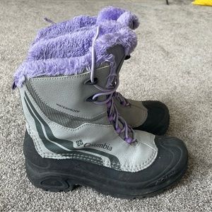 Columbia Waterproof 400 Gram Insulated Snow Boots Women’s Size 7 Purple Gray
